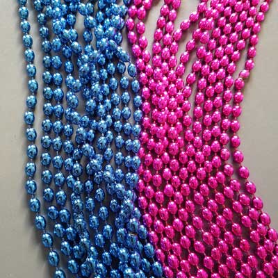 pink and blue beads for the gender challenge